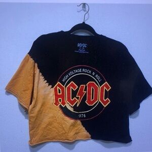 AC/DC Kids High Voltage Black and Gold Tee